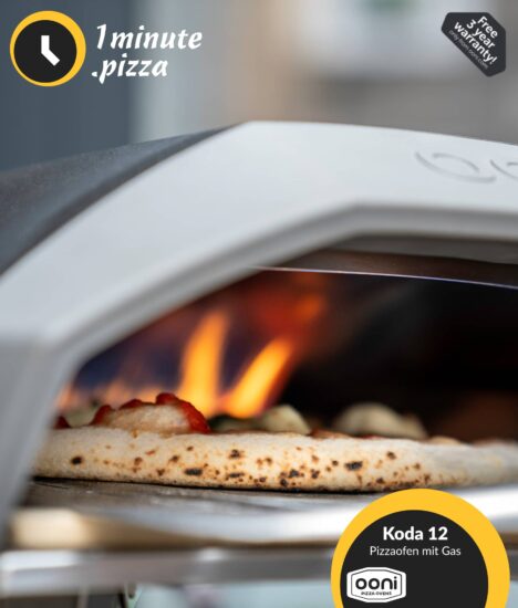 Ooni Koda 12 Gas Pizzaofen | 500 °C Backofen | Perfekte Steinofen Pizza in 1 Minute