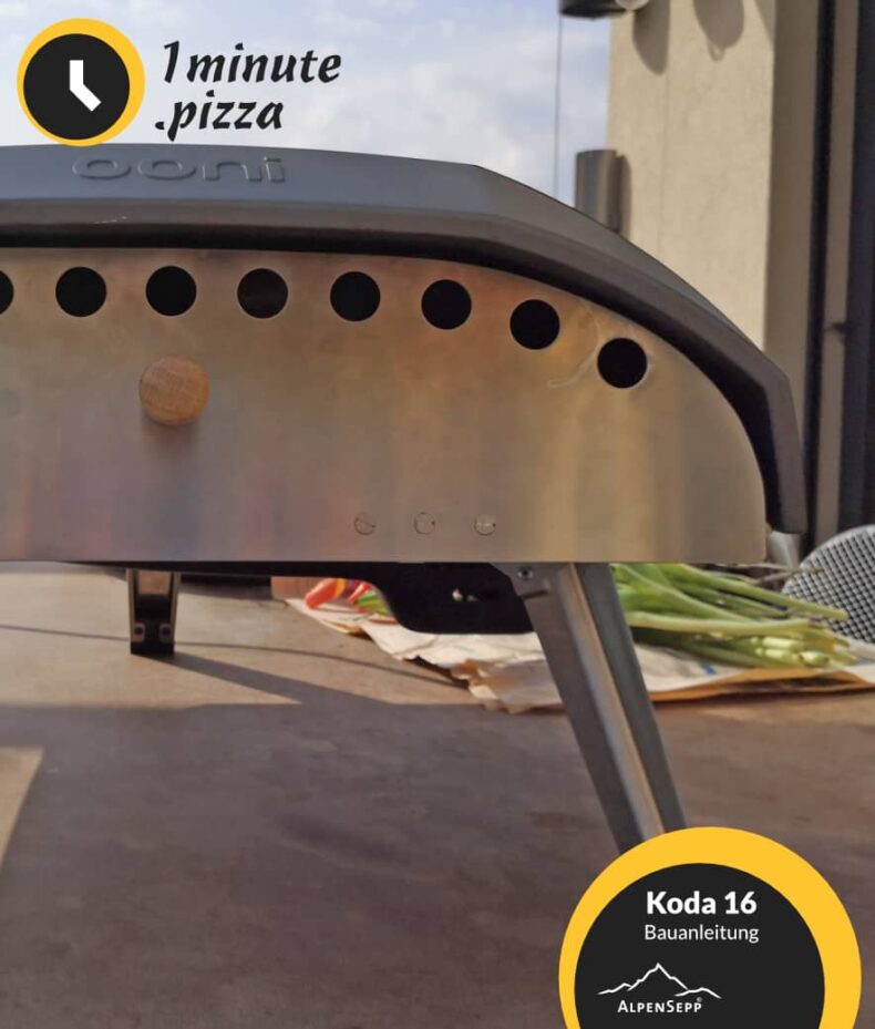 Ooni Koda 16 Bauanleitung für Ofenklappe Pizzaofen